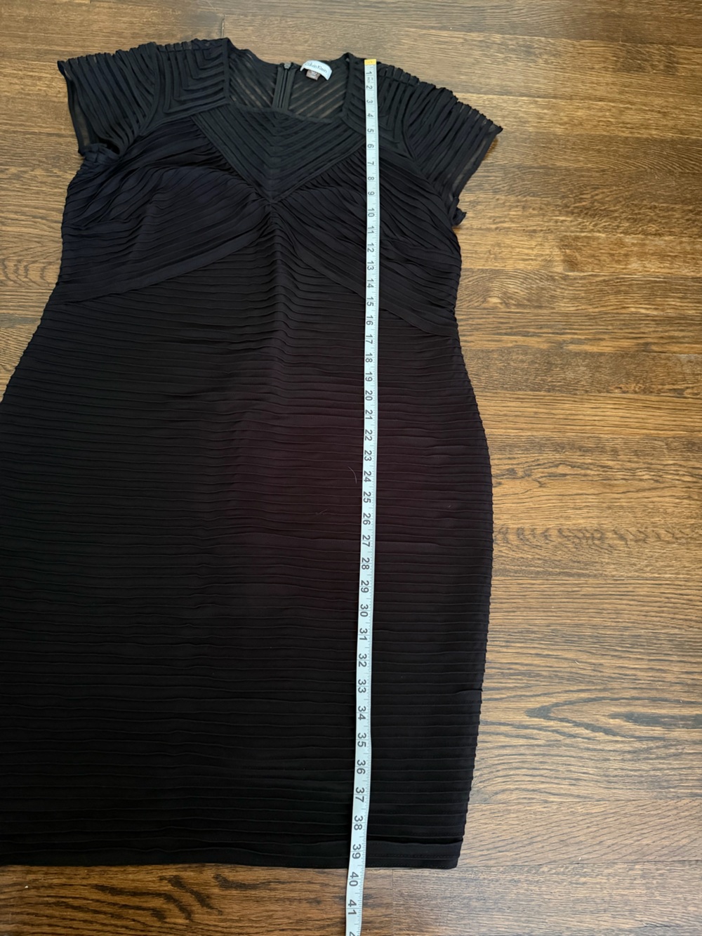 Calvin Klein Black Ribbed Sheath Dress - Picture 6 of 7